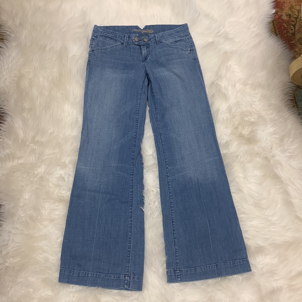 American Eagle Wide Leg Jeans Size 8 Regular